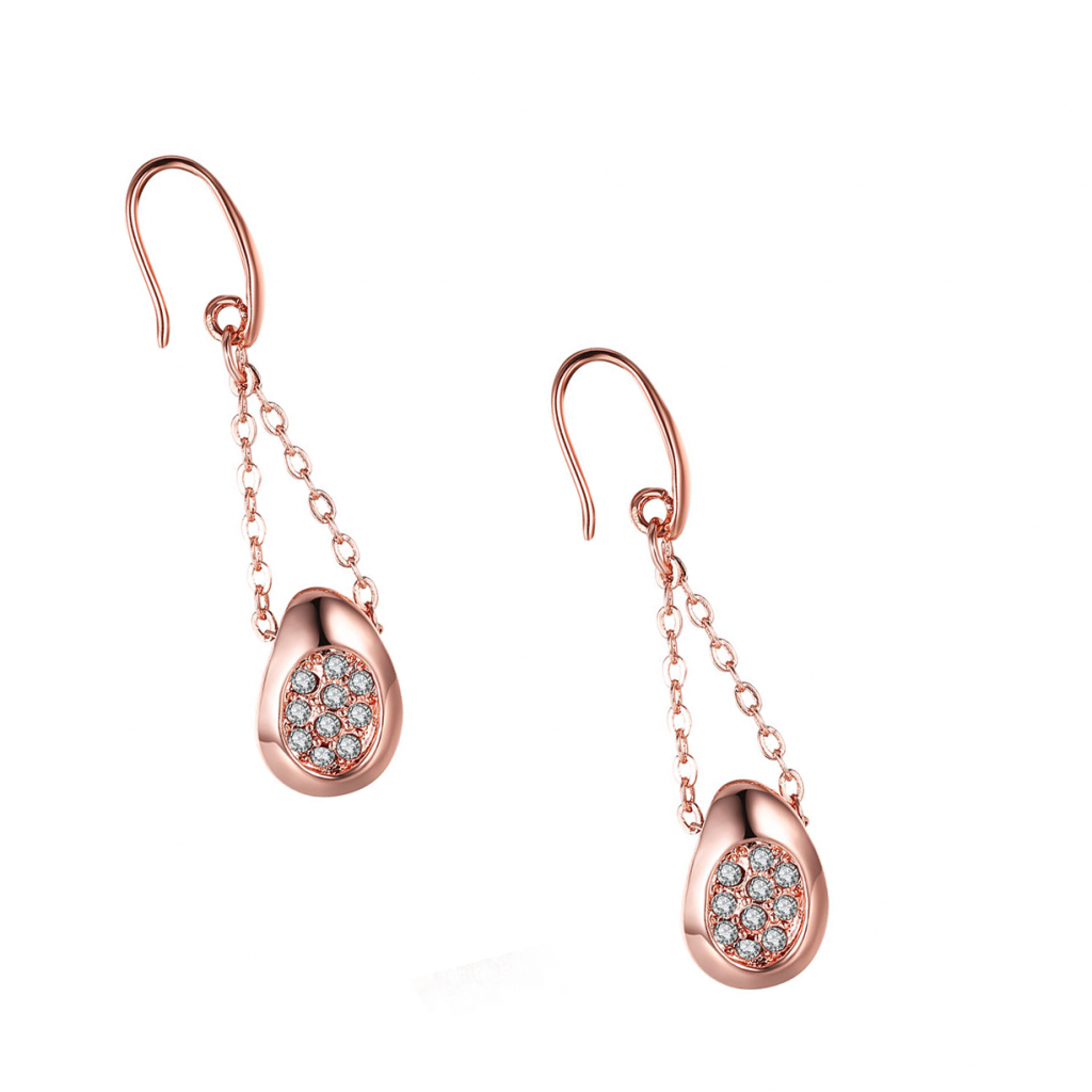 Orecchini Gocce d'Oro Rosa